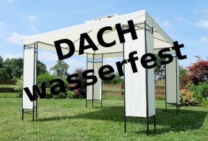 Gartenpavillon metall Eleganter Garten Pavillon Gartenpavillon 3x3 mt mit wasserdichtem* Dach 7074-A von AS-S