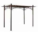 CLP Metall-Pergola Pavillon ULPGAR 01 A aus beschichtetem Eisen, Größe: 310 x 186 cm, Höhe 228 cm anthrazit