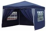 Kronenburg Falt Pavillon 3 x 3 m in blau mit 4 Seitenteilen