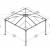 Palram Aluminium Gazebo Pavillon Überdachung Palermo 3600 360x360 cm